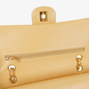 Chanel Medium Classic Vintage Double Flap Bag Neutral Beige Quilted Lambskin 24K Gold-Plated Hardware