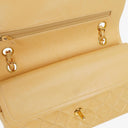 Chanel Medium Classic Vintage Double Flap Bag Neutral Beige Quilted Lambskin 24K Gold-Plated Hardware