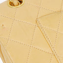 Chanel Medium Classic Vintage Double Flap Bag Neutral Beige Quilted Lambskin 24K Gold-Plated Hardware