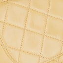 Chanel Medium Classic Vintage Double Flap Bag Neutral Beige Quilted Lambskin 24K Gold-Plated Hardware