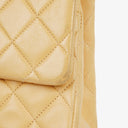 Chanel Medium Classic Vintage Double Flap Bag Neutral Beige Quilted Lambskin 24K Gold-Plated Hardware