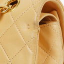 Chanel Medium Classic Vintage Double Flap Bag Neutral Beige Quilted Lambskin 24K Gold-Plated Hardware