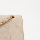 Chanel Medium Classic Vintage Double Flap Bag Suede 24K Gold-Plated Hardware