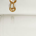 Chanel Medium Classic Vintage Double Flap Bag White Quilted Lambskin 24K Gold-Plated Hardware