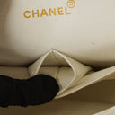 Chanel Medium Classic Vintage Double Flap Bag White Quilted Lambskin 24K Gold-Plated Hardware