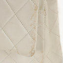 Chanel Medium Classic Vintage Double Flap Bag White Quilted Lambskin 24K Gold-Plated Hardware