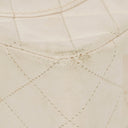 Chanel Medium Classic Vintage Double Flap Bag White Quilted Lambskin 24K Gold-Plated Hardware