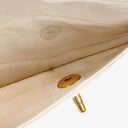 Chanel Medium Classic Vintage Double Flap Bag White Quilted Lambskin 24K Gold-Plated Hardware