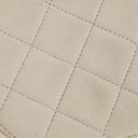Chanel Medium Classic Vintage Double Flap Bag White Quilted Lambskin 24K Gold-Plated Hardware