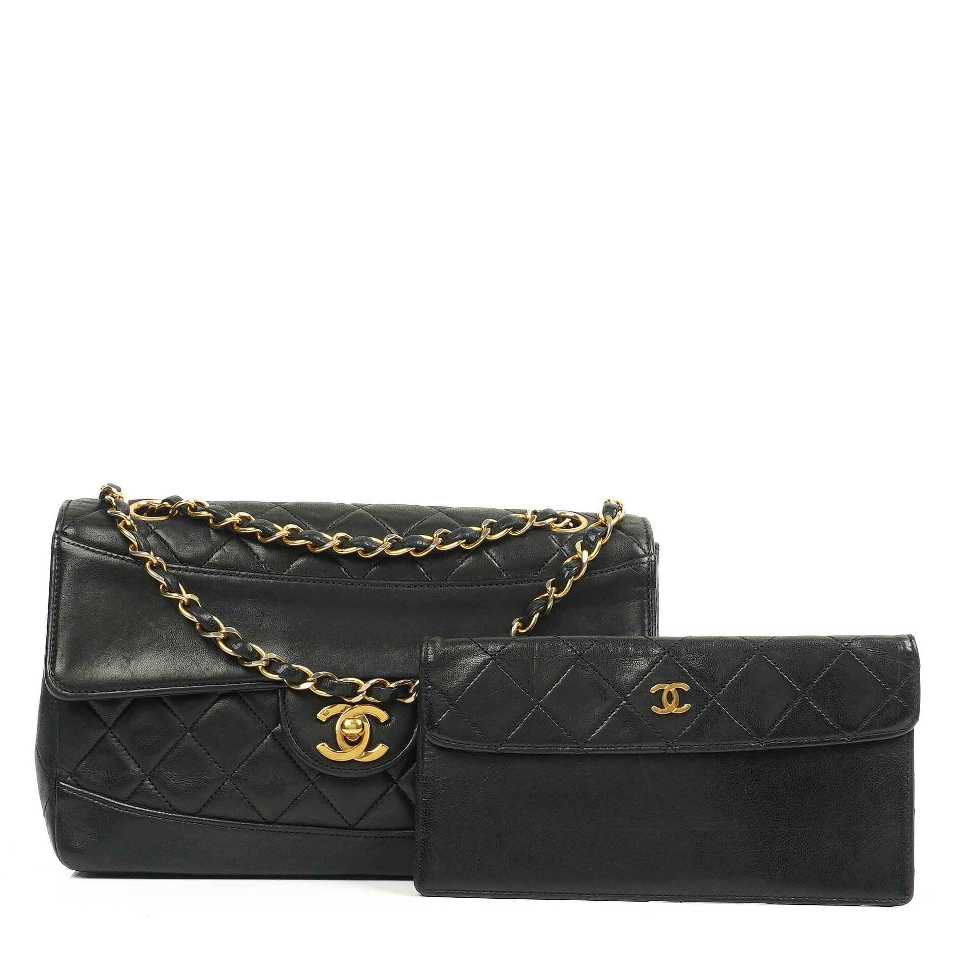 Chanel Medium Classic Vintage Single Flap Bag Quilted Lambskin 24K Gold-Plated Hardware, 1989-1991