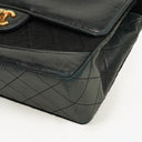 Chanel Medium Classic Vintage Single Flap Bag Quilted Lambskin And Jersey 24K Gold-Plated Hardware