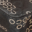 Chanel Medium Coco Black White Printed Quilted Canvas Double Flap Bag