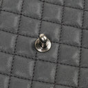 Chanel Medium Coco Handle Grey Quilted Caviar Leather Handle Bag