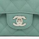 Chanel Medium Double Flap Bag Quilted Caviar Leather With Silver-Tone Hardware
