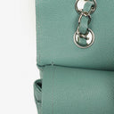 Chanel Medium Double Flap Bag Quilted Caviar Leather With Silver-Tone Hardware