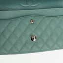 Chanel Medium Double Flap Bag Quilted Caviar Leather With Silver-Tone Hardware