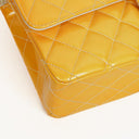Chanel Medium Double Flap Bag Quilted Patent Leather With Silver-Tone Hardware