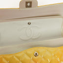 Chanel Medium Double Flap Bag Quilted Patent Leather With Silver-Tone Hardware