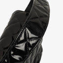 Chanel Medium Double Sided Flap Bag Black Quilted Patent Leather 24K Gold-Plated Hardware