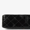 Chanel Medium Double Sided Flap Bag Black Quilted Patent Leather 24K Gold-Plated Hardware