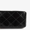 Chanel Medium Double Sided Flap Bag Black Quilted Patent Leather 24K Gold-Plated Hardware