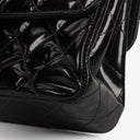 Chanel Medium Double Sided Flap Bag Black Quilted Patent Leather 24K Gold-Plated Hardware
