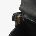 Chanel Medium Double Sided Flap Bag Black Quilted Patent Leather 24K Gold-Plated Hardware