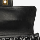 Chanel Medium Double Sided Flap Bag Black Quilted Patent Leather 24K Gold-Plated Hardware