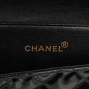 Chanel Medium Double Sided Flap Bag Black Quilted Patent Leather 24K Gold-Plated Hardware