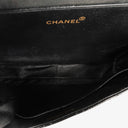 Chanel Medium Double Sided Flap Bag Black Quilted Patent Leather 24K Gold-Plated Hardware