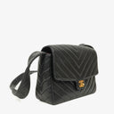 Chanel Medium Flap Bag Black Chevron Lambskin 24K Gold-Plated Hardware
