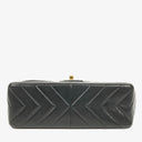 Chanel Medium Flap Bag Black Chevron Lambskin 24K Gold-Plated Hardware