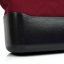 Chanel Medium Gabrielle Hobo Burgundy Quilted Felt And Navy Calfskin Bag With Gold-Tone, Silver And Aged Silver Hardware