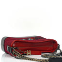Chanel Medium Gabrielle Hobo Burgundy Quilted Felt And Navy Calfskin Bag With Gold-Tone, Silver And Aged Silver Hardware