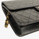Chanel Medium Single Flap Bag Black Quilted Lambskin With Gold-Tone Hardware