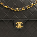 Chanel Medium Single Flap Bag Black Quilted Lambskin With Gold-Tone Hardware