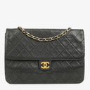 Chanel Meduim Classic Single Flap Bag Black Quilted Lambskin With 24K Gold-Plated Hardware