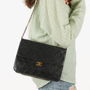 Chanel Meduim Classic Single Flap Bag Black Quilted Lambskin With 24K Gold-Plated Hardware