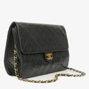 Chanel Meduim Classic Single Flap Bag Black Quilted Lambskin With 24K Gold-Plated Hardware