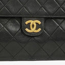 Chanel Meduim Classic Single Flap Bag Black Quilted Lambskin With 24K Gold-Plated Hardware