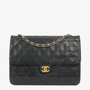 Chanel Meduim Classic Single Flap Bag Black Quilted Lambskin With 24K Gold-Plated Hardware