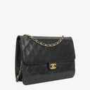 Chanel Meduim Classic Single Flap Bag Black Quilted Lambskin With 24K Gold-Plated Hardware