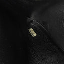 Chanel Metallic Black Crumpled Patent Calfskin Chevron Flap Clutch