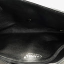 Chanel Metallic Black Crumpled Patent Calfskin Chevron Flap Clutch