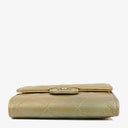 Chanel Metallic Quilted Leather Mini Flap Wallet