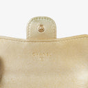 Chanel Metallic Quilted Leather Mini Flap Wallet