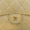 Chanel Metallic Quilted Leather Mini Flap Wallet