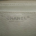 Chanel Mini Rectangular Single Flap Bag Metalic Silver Quilted Lambskin SIlver Tone Hardware