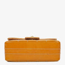 Chanel Mini Chocolate Bar Qulted Patent Leather Flap Bag With 24K Gold-Plated Hardware
