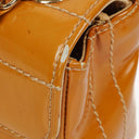 Chanel Mini Chocolate Bar Qulted Patent Leather Flap Bag With 24K Gold-Plated Hardware